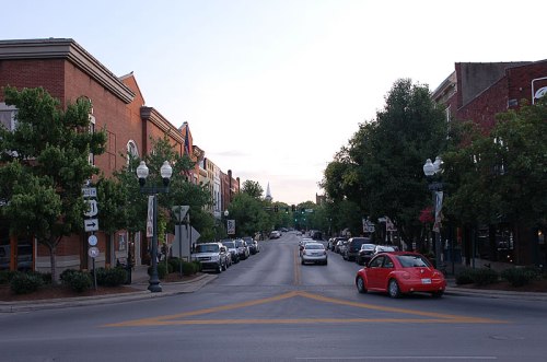 The main street in downtown historic Franklin.