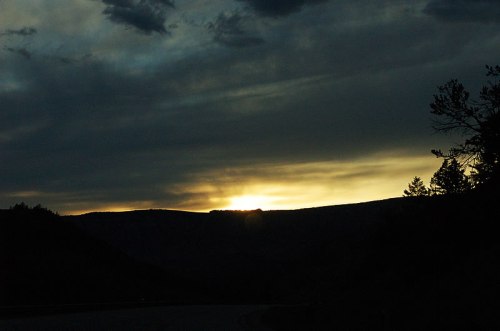 Another beautiful sunset on the drive west to Cody, Wyoming.
